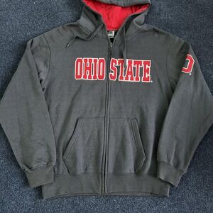 Y2K Ohio State Buckeyes Hoodie Sweatshirt Mens Large Gray NCAA Stadium Athletics